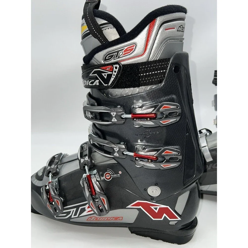 Nordica GTS 4 Ski Boots Men's Mondo 28.5 -325 mm US SIZE 10.5 Dark Gray/Red